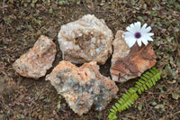 Natural Quartz Clusters With Limonite Colouring  x 4 From Zambia - TopRock