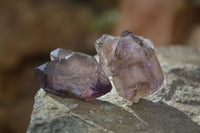 Natural Window Amethyst Crystal Specimens  x 12 From Chiredzi, Zimbabwe