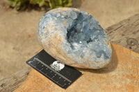 Polished Beautiful Blue Celestite Geode Eggs (1 x Mini, 2 x Medium) x 3 From Sakoany, Madagascar - TopRock