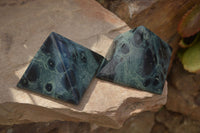 Polished Stromatolite Pyramids  x 3 From Katsepy, Madagascar