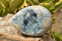 Polished Beautiful Blue Celestite Geode Eggs (1 x Mini, 2 x Medium) x 3 From Sakoany, Madagascar - TopRock