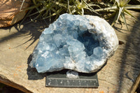 Natural Blue Celestite Geode Specimens  x 2 From Sakoany, Madagascar - TopRock