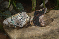 Natural Rare Ball Malachite On Drusy Quartz & Dolomite Specimens x 2 From Kambove, Congo