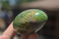 Polished Large Green Verdite Palm Stones  x 6 From Zimbabwe - TopRock