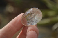 Polished Clear Bright Rock Crystal Galet / Palm Stones x 70 From Madagascar