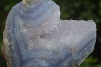 Natural Blue Lace Agate Geode Specimens  x 3 From Malawi - Toprock Gemstones and Minerals 