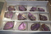 Natural Metallic Purpurite Cobbed Specimens A Grade x 12 From Erongo, Namibia - Toprock Gemstones and Minerals 