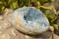 Polished Beautiful Blue Celestite Geode Eggs (1 x Mini, 2 x Medium) x 3 From Sakoany, Madagascar - TopRock