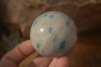 Polished Blue Spotted Spinel Quartz Spheres x 8 From Madagascar