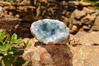 Natural Blue Celestite Geode Specimens  x 2 From Sakoany, Madagascar - TopRock