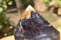 Polished Blue & Purple Fluorite Free Form Points x 2 From Uis, Namibia - TopRock