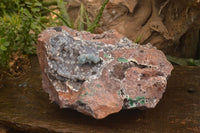 Natural Massive Drusy Coated Malachite On Red Copper Dolomite Specimen  x 1 From Likasi, Congo