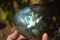 Polished  Puffy Labradorite Gemstone Hearts  x 2 From Tulear, Madagascar