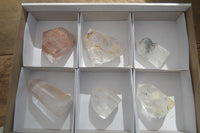 Polished Mixed Inclusion Quartz Points x 6 From Madagascar