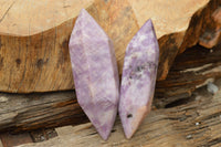 Polished Double Terminated Pale Lepidolite Points  x 4 From Zimbabwe - TopRock