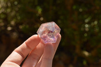 Polished Skeletal Smokey Amethyst Window Quartz Crystals  x 12 From Madagascar - TopRock