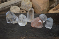 Polished Mixed Inclusion Quartz Points x 6 From Madagascar