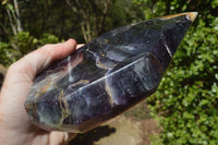 Polished Blue & Purple Fluorite Free Form Points x 2 From Uis, Namibia - TopRock