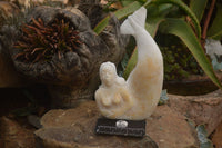 Polished White Marble Mermaid Carving x 1 From Zimbabwe - TopRock