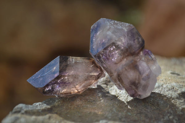 Natural Window Amethyst Crystal Specimens  x 12 From Chiredzi, Zimbabwe