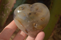 Polished Lovely Selection Of Agate Hearts x 6 From Madagascar