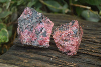 Natural Rough Red Rhodonite Specimens  x 12 From Zimbabwe