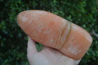 Polished Orange Twist Calcite Standing Free Form x 1 From Madagascar - Toprock Gemstones and Minerals 