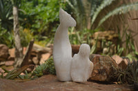 Polished White Marble Mermaid Carving x 1 From Zimbabwe - TopRock