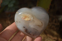 Polished Lovely Selection Of Agate Hearts x 6 From Madagascar