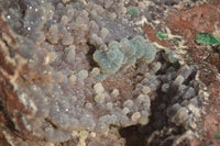 Natural Massive Drusy Coated Malachite On Red Copper Dolomite Specimen  x 1 From Likasi, Congo