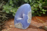 Polished Blue Lace Agate Standing Free Forms  x 2 From Nsanje, Malawi - Toprock Gemstones and Minerals 