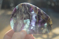 Polished Semi Translucent Watermelon Fluorite Free Forms  x 6 From Uis, Namibia