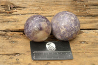 Polished Purple Lepidolite Mica Spheres  x 6 From Madagascar - TopRock