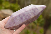 Polished Double Terminated Pale Lepidolite Points  x 4 From Zimbabwe - TopRock