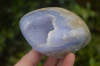 Polished Blue Lace Agate Standing Free Forms x 2 From Nsanje, Malawi