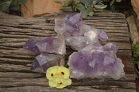 Natural Amethyst Crystal Clusters  x 3 From Zambia - TopRock