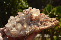 Natural Tangerine Quartz Clusters With Large Crystals  x 3 From Madagascar - TopRock