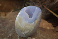 Polished Blue Lace Agate Standing Free Forms x 2 From Nsanje, Malawi