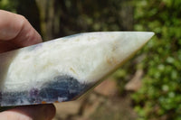 Polished Blue & Purple Fluorite Free Form Points x 2 From Uis, Namibia - TopRock