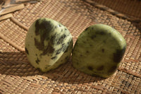 Polished Leopard Stone Standing Free Forms x 6 From Zimbabwe