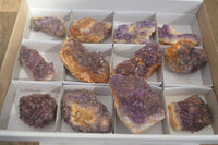 Natural Amethyst Crystal Plates x 12 From Mapatizya, Zambia