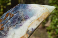 Polished Blue & Purple Fluorite Free Form Points x 2 From Uis, Namibia - TopRock