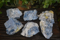 Natural New Sky Blue Calcite Specimens  x 6 From Spitzkoppe, Namibia - Toprock Gemstones and Minerals 