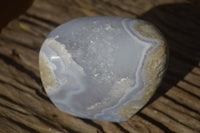 Polished Blue Lace Agate Standing Free Forms x 2 From Nsanje, Malawi