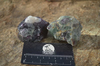 Natural Rough Watermelon Fluorite Cobbed Specimens x 12 From Uis, Namibia