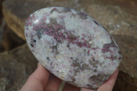 Polished Pink Rubellite Tourmaline In Feldspar & Quartz Matrix Standing Free Forms x 3 From Madagascar