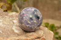 Polished Purple Lepidolite Mica Spheres  x 6 From Madagascar - TopRock