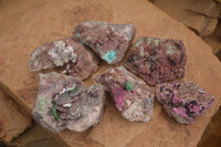 Natural Pink Salrose Cobaltion Dolomite Specimens x 6 From Kakanda, Congo