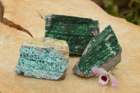 Natural Drusi Coated Chrysocolla With Malachite Specimens  x 3 From Kakanda, Congo - TopRock