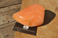 Polished Vibrant Bright Orange Twist Calcite Standing Free Forms  x 2 From Maevantanana, Madagascar - TopRock